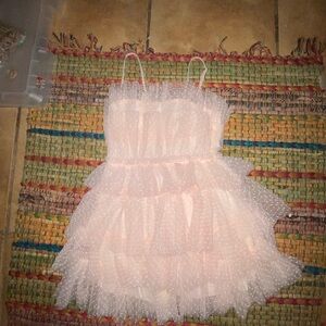 Pink Polka Dot Tulle Dress